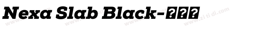 Nexa Slab Black字体转换